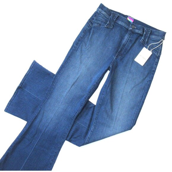 NWT Mother Lovin Superstition in If The Vans A Rockin' Stretch Flare Jeans 32 - Picture 2 of 13